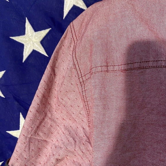 Marc Ecko Cut & Sew Men's L Short Sleeve Red/Pink Casual Button Down Dress Shirt - Picture 7 of 8